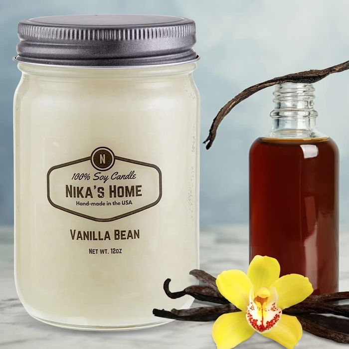 Best Soy Candles: Nika's Home Vanilla Bean Mason Soy Candle