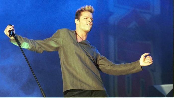 Ricky Martin on stage in 1999.
