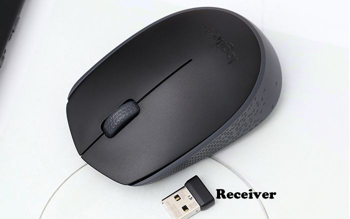 Chuột không dây Logitech M170 Đen - Receiver