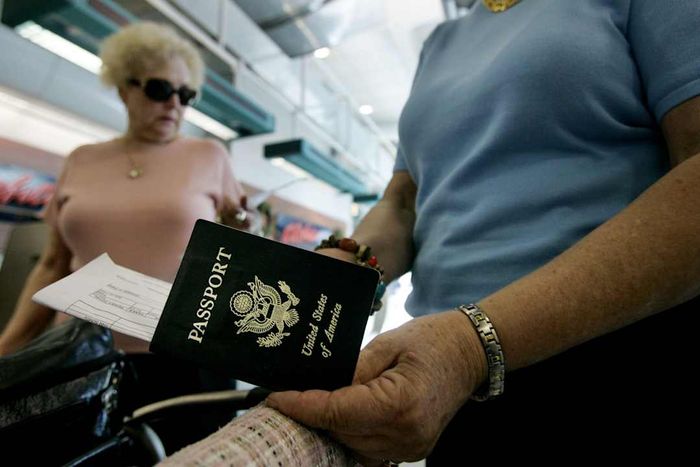 People traveling with an open passport