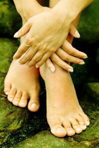 Affecting both hands and feet.
