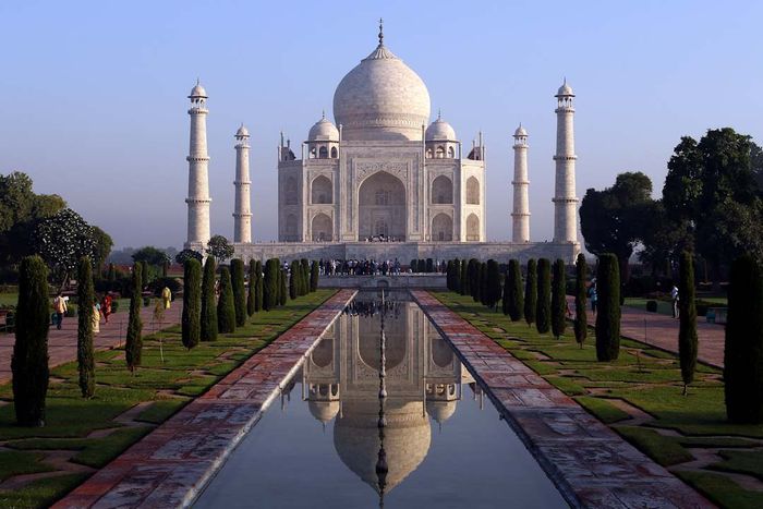 The Taj Mahal, located in Agra, India.