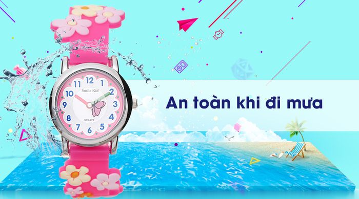 Đồng hồ trẻ em Smile Kid SL022-02 có hệ số chống nước 3 ATM