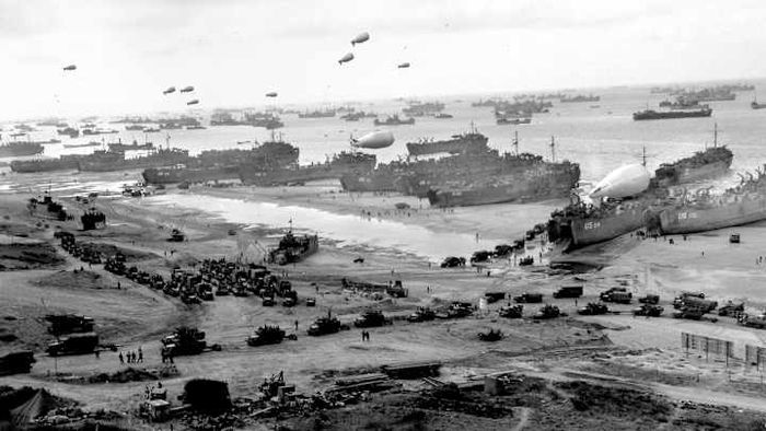 D-Day: The historic Allied invasion of Normandy's beaches in June 1944.