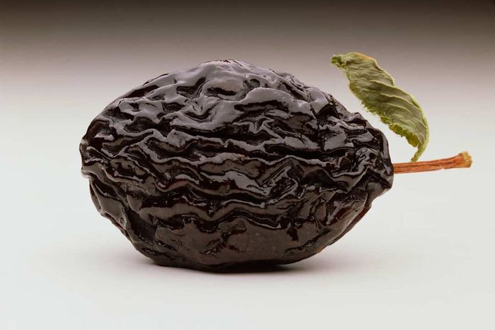 Wrinkled prune.