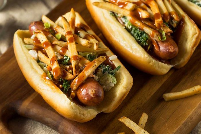 Homemade Polish boy sandwiches.