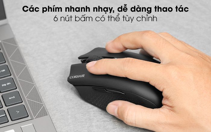 Chuột Bluetooth Gaming Corsair Harpoon RGB Đen - 6 nút bấm