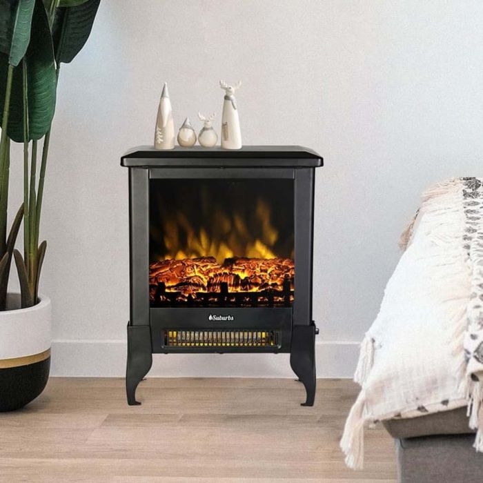 Top Winter Staycation Picks: TURBRO Suburbs TS17 Compact Electric Fireplace Stove