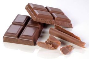 Chocolate bars and finely grated chocolate.
