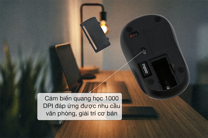 DPI 1000 - Chuột Không Dây Rapoo M216 Đen