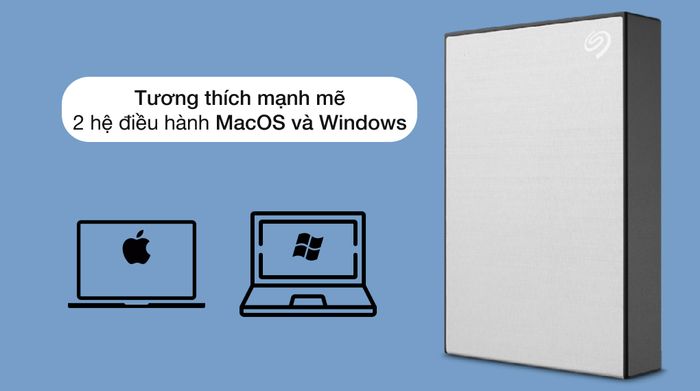 Tương thích mạnh mẽ với hệ điều hành Mac và Windows - Ổ cứng di động 1 TB Seagate One Touch STKY1000401 Bạc