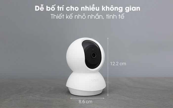 Nhỏ gọn, dễ lắp đặt - Camera IP 360 độ 1080P TP-Link Tapo TC70 Trắng