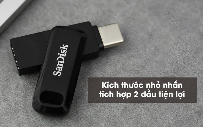 Có kích thước nhỏ gọn - USB OTG 3.1 32 GB Sandisk SDDDC3 Đen