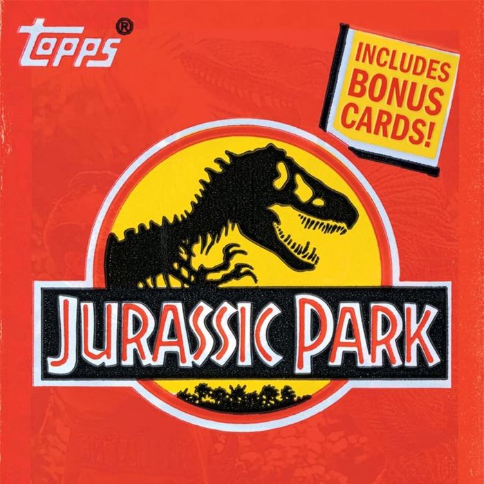 The cover art for 'Jurassic Park: The Original Topps Trading Card Series' is shown.