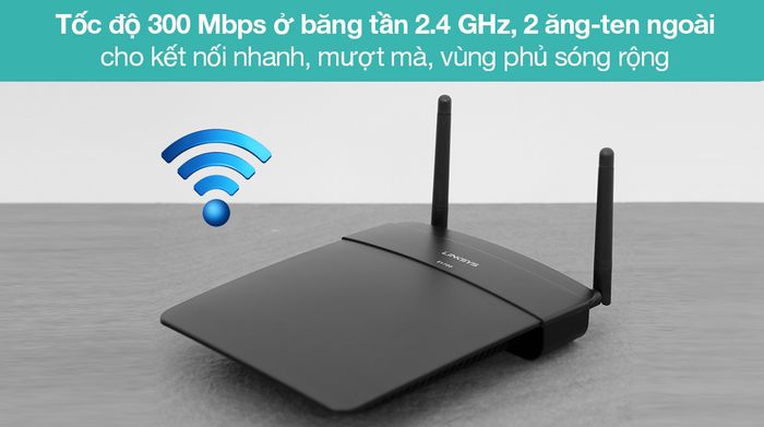 Router Wifi Chuẩn N Linksys E1700 - Lướt web, xem phim mượt mà, hạn chế giật, lag với tốc độ Wifi 300 Mbps