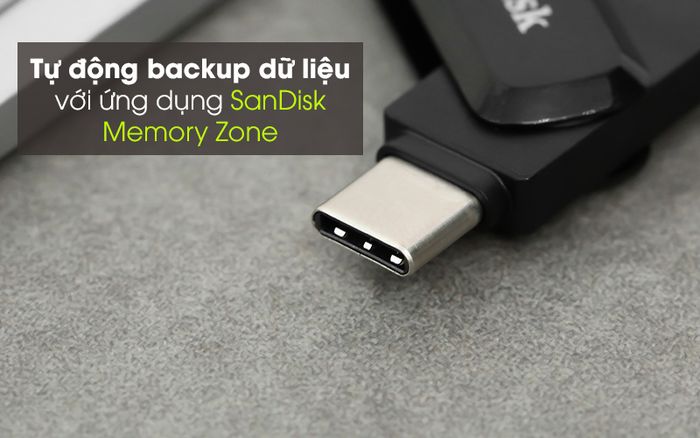 Có ứng dụng tiện ích - USB OTG 3.1 32 GB Sandisk SDDDC3 Đen