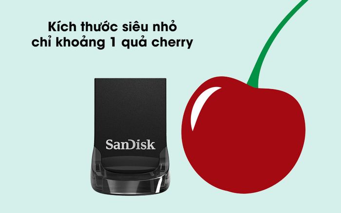 USB Sandisk SDCZ430 16GB 3.1 đen có kích thước nhỏ gọn
