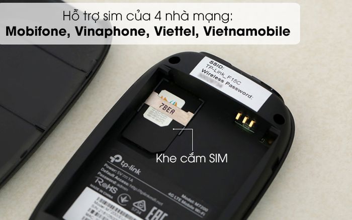 Tự động nhận dạng và cấu hình thẻ SIM - Bộ Phát Wifi Di Động 4G LTE TP-link M7200 Đen