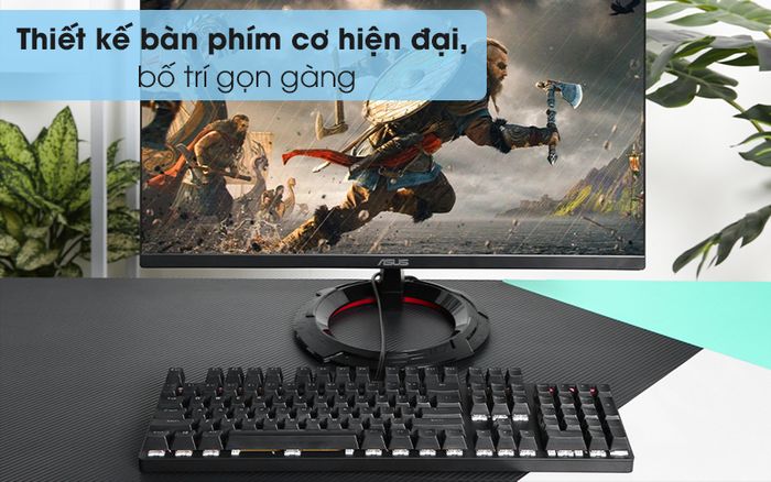 Bàn Phím Cơ Có Dây Gaming Rapoo V500 Pro Đen - Thiết kế bàn phím cơ hiện đại, chi tiết sắc sảo, bố trí gọn gàng