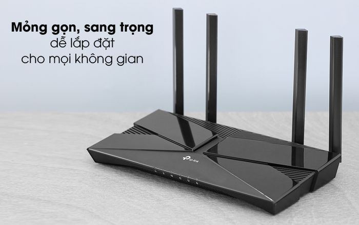 Gọn đẹp - Router Wifi Chuẩn Wifi 6 AX1500 Băng Tần Kép TP-Link Archer AX10 Đen