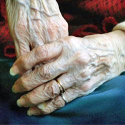 the hands of older individuals