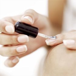 A person doing their nails