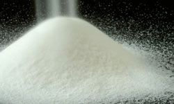 A pile of granulated sugar