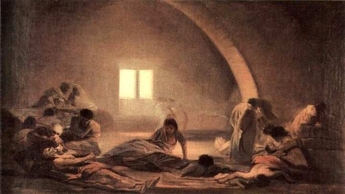 “The Plague Hospital,” an artwork by Francisco Goya.