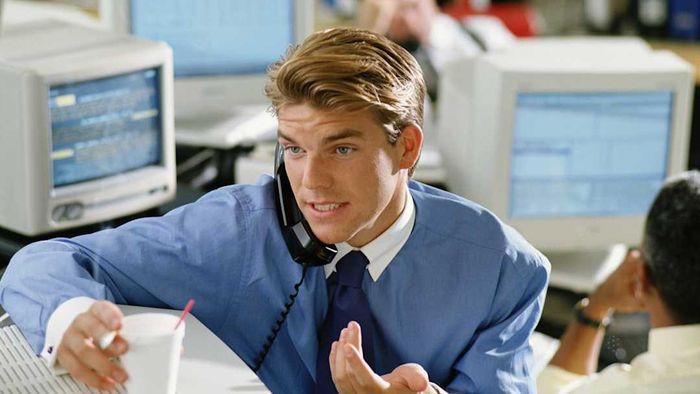 A yuppie is shown
