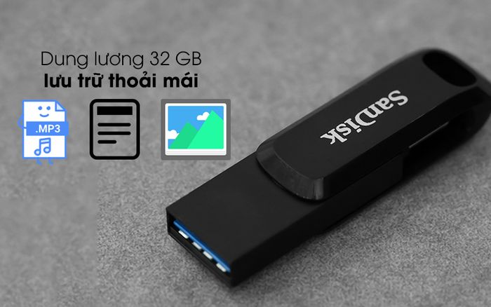 Dung lượng 32 GB - USB OTG 3.1 32 GB Sandisk SDDDC3 Đen