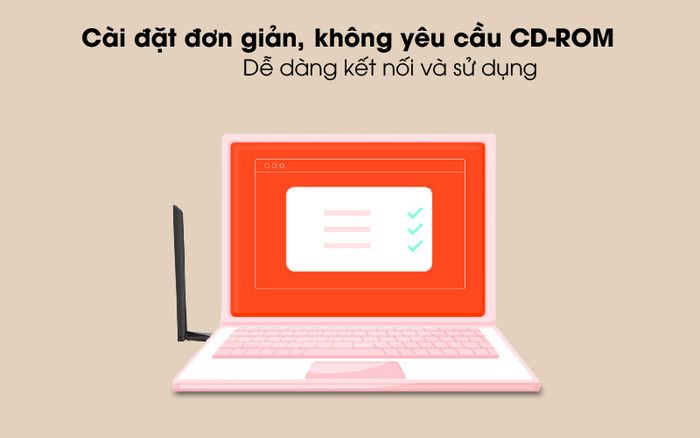 Cài đặt đơn giản - USB Wifi AC650 Mercusys MU6H Đen