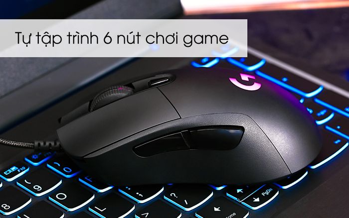 Tự lập trình 6 nút chơi game theo ý muốn - Chuột Gaming Logitech G403 Hero Đen