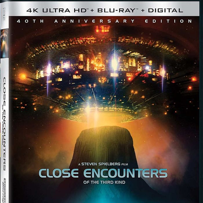 The cover art for the 'Close Encounters of the Third Kind' Blu-ray is displayed here.