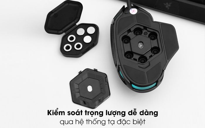 Chuột Gaming Corsair Nightsword RGB Đen - Đảm bảo trọng lượng chuột thích hợp nhất với bạn qua hệ thống tạ đặc biệt