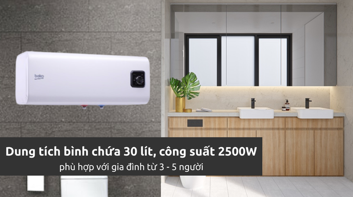 Máy nước nóng gián tiếp Beko 30 lít BWH 30 SDH - Đặc điểm làm nóng