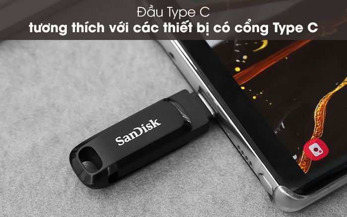 Có đầu Type-C hiện đại - USB OTG 3.1 32 GB Sandisk SDDDC3 Đen