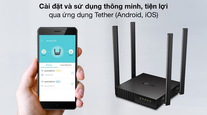 Tether - TP-Link Archer C54 Đen