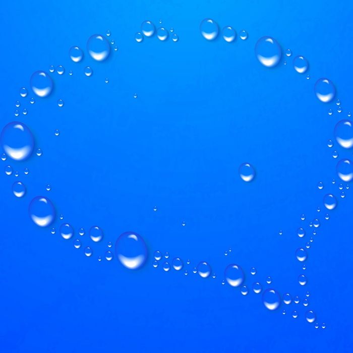 speech bubble-shaped water bubbles