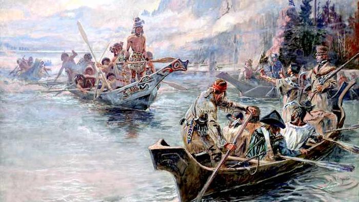 'Lewis and Clark on the Lower Columbia,' a 1905 masterpiece by Charles Marion Russell.