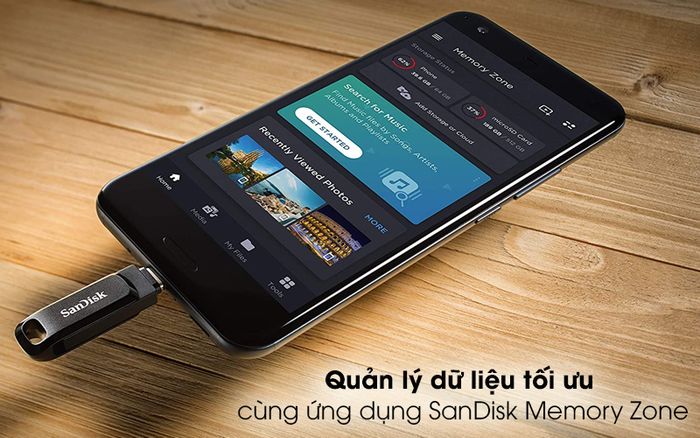 USB OTG 3.1 128GB Type C Sandisk SDDDC3 Đen - Dễ dàng quản lý các dữ liệu