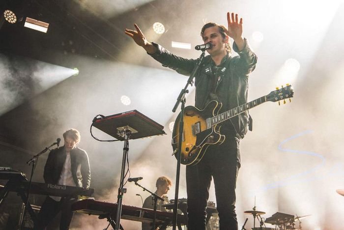 Mark Foster performing with Foster The People