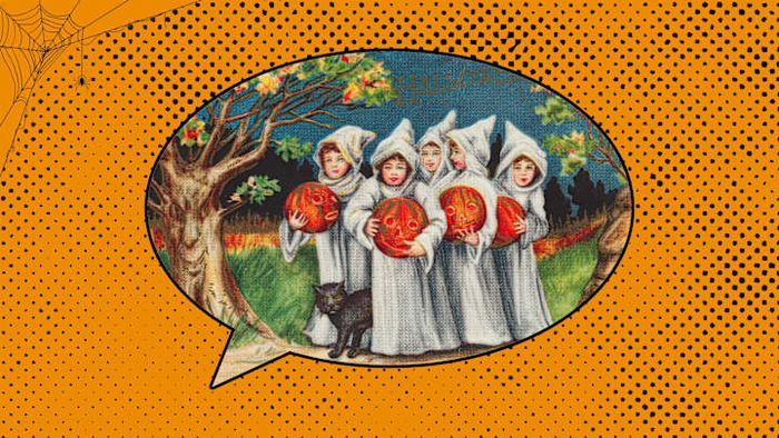 These tiny witches appear to be orchestrating a clever scheme.