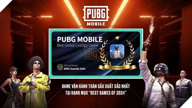PUBG MOBILE Đoạt Giải Thưởng Quốc Tế Sensor Tower APAC Awards