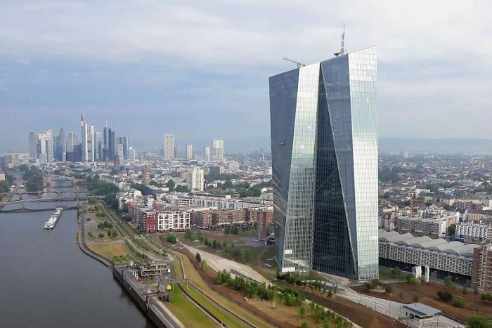 European Central Bank and Frankfurt Financial District