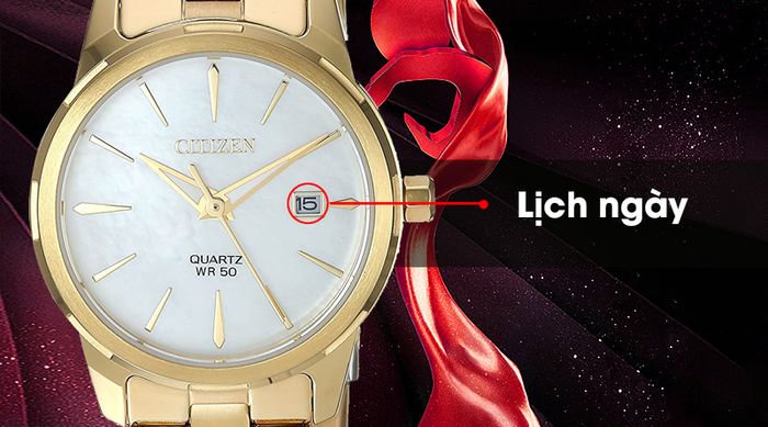 Đồng hồ nữ Citizen EU6072-56D được trang bị lịch ngày