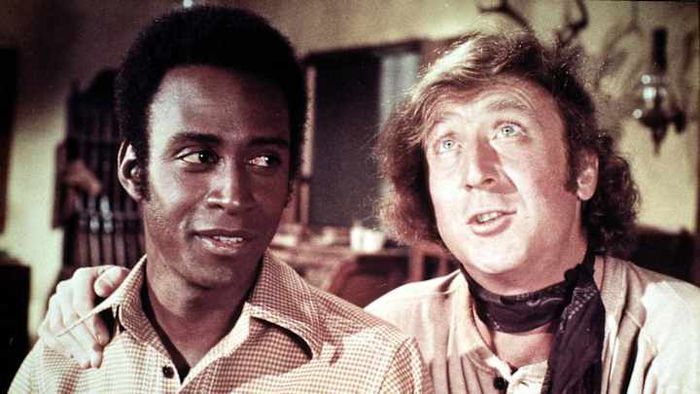 The 1974 classic 'Blazing Saddles' features Cleavon Little and Gene Wilder in leading roles.