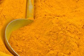 A conceptual depiction of Indian turmeric powder sourced from a local vegetable market.