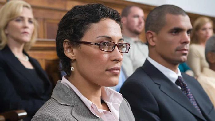 A jury is shown