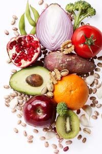A diverse selection of foods packed with antioxidants.