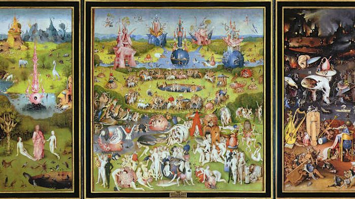 The renowned triptych ‘The Garden of Earthly Delights’ by Hieronymus Bosch.